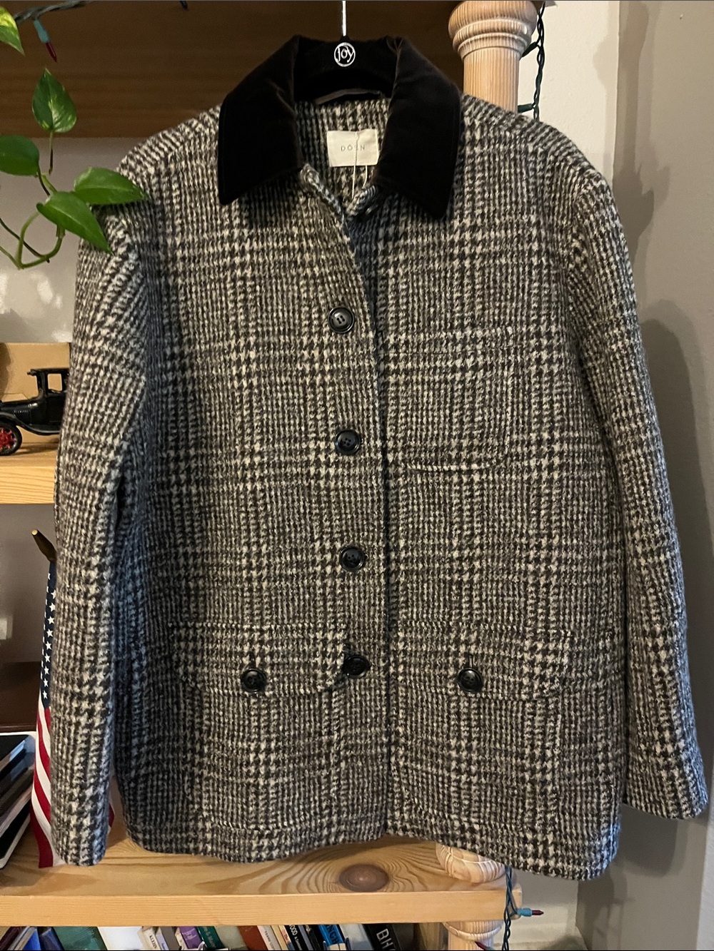 Doen Langston Jacket in Lascelle Houndstooth Check - NWT